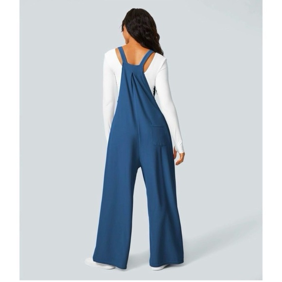 HALARA Navy Blue Wide Leg Jumpsuit - Picture 4 of 11